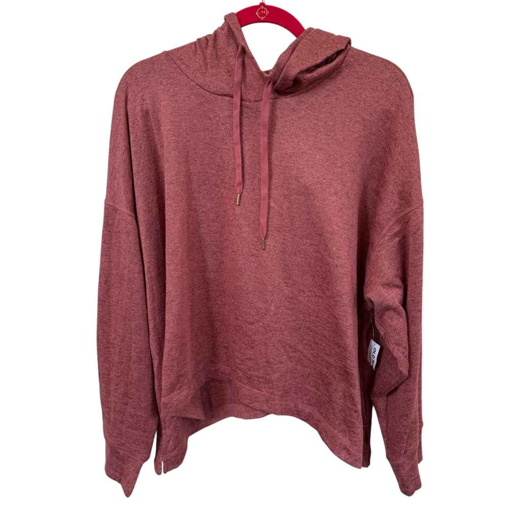 Old Navy Hooded Sweatshirt Pullover Sz XL Rose Pink Drop‎ Shoulder Relaxed Fit